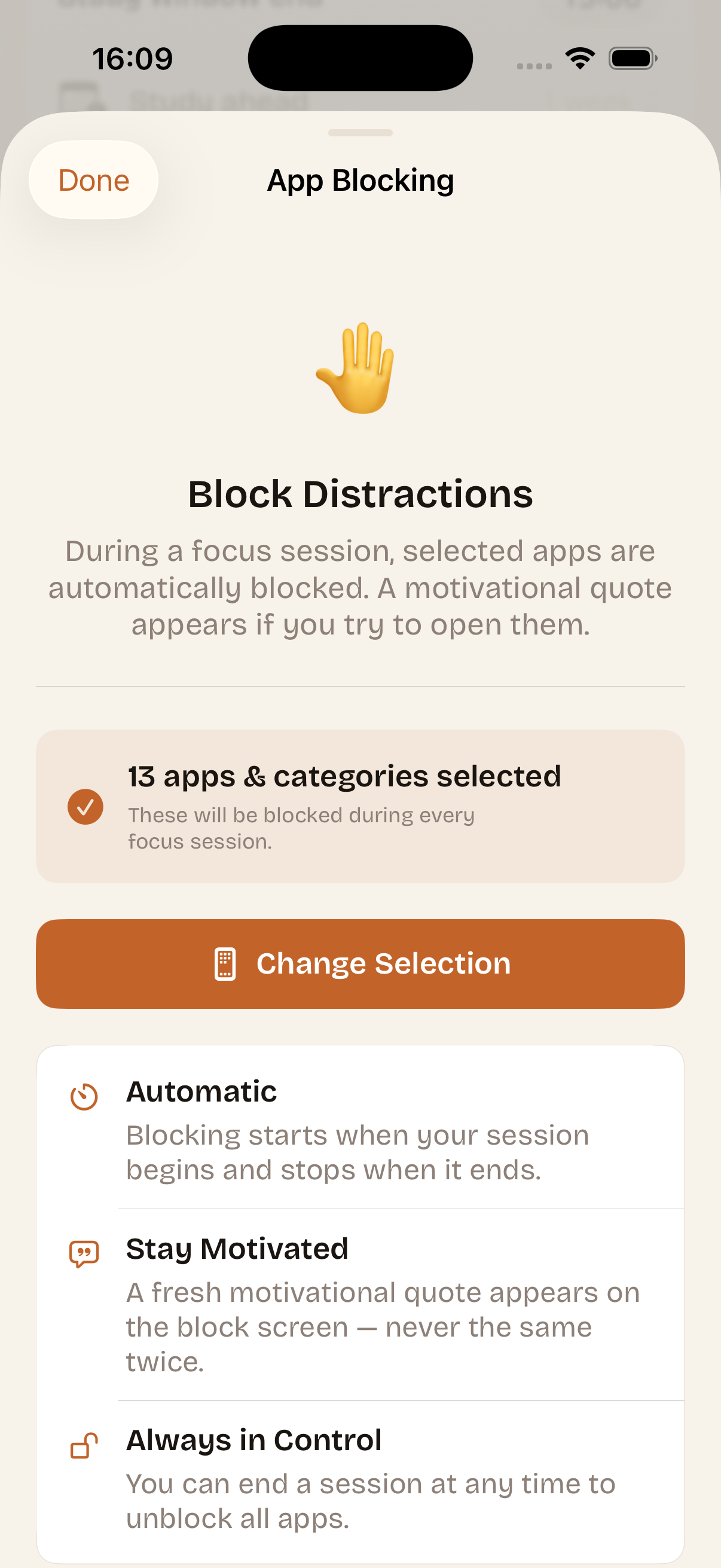 Vusk screen